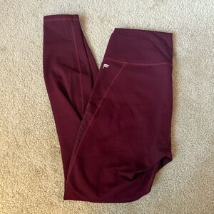 Fabletics PowerHold Burgundy Leggings